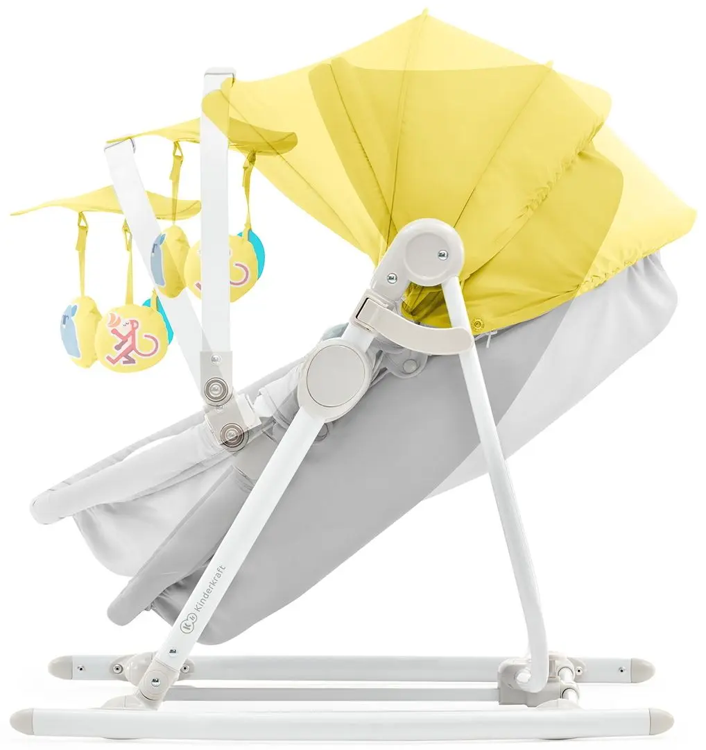 Sezlong pentru copii 5in1 KinderKraft Unimo (Yellow/Gray) - 10