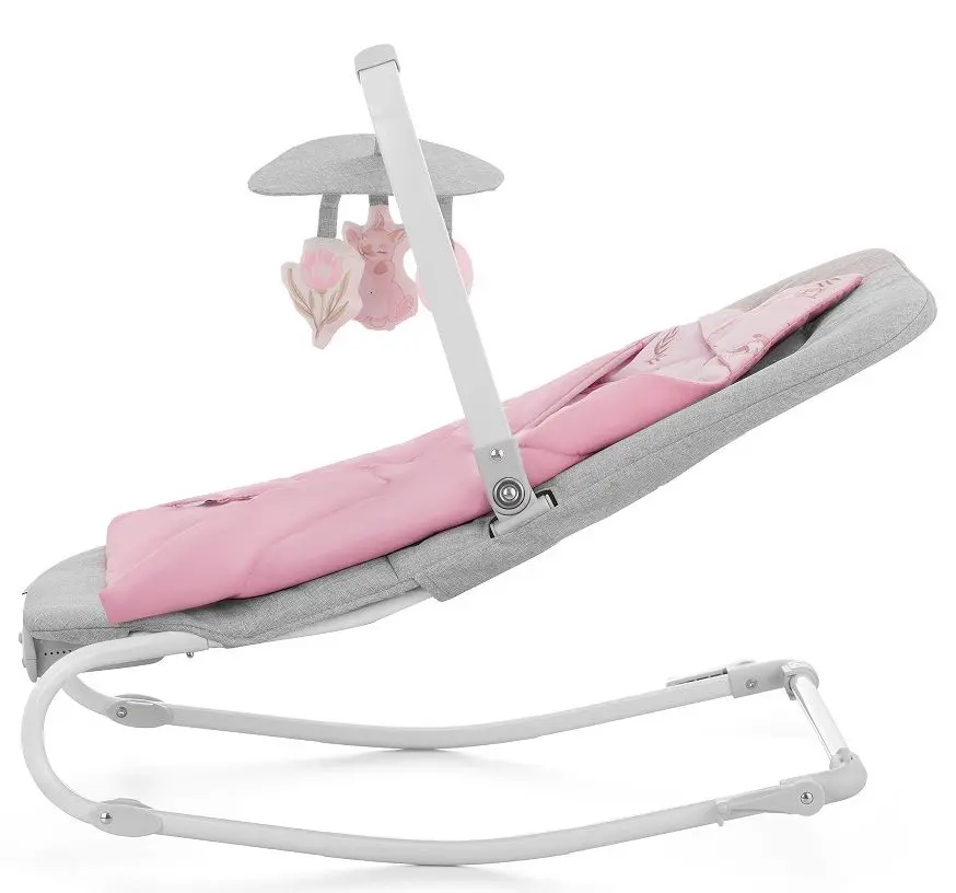 Sezlong pentru copii Kinderkraft Felio 2 KBFELI20PNK0000 (Grey/Pink) - 2