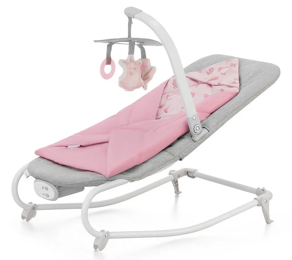 Sezlong pentru copii Kinderkraft Felio 2 KBFELI20PNK0000 (Grey/Pink)