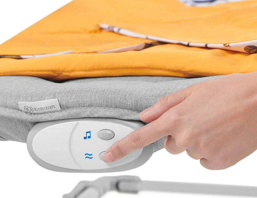 Детский шезлонг Kinderkraft Felio 2 KBFELI20YEL0000 (Grey/Yellow) - 3