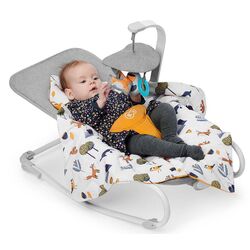 Детский шезлонг Kinderkraft Felio 2 KBFELI20YEL0000 (Grey/Yellow) Thumb