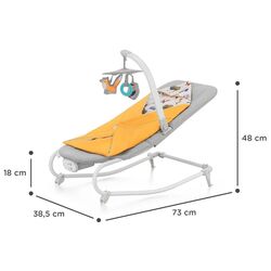 Детский шезлонг Kinderkraft Felio 2 KBFELI20YEL0000 (Grey/Yellow) Thumb