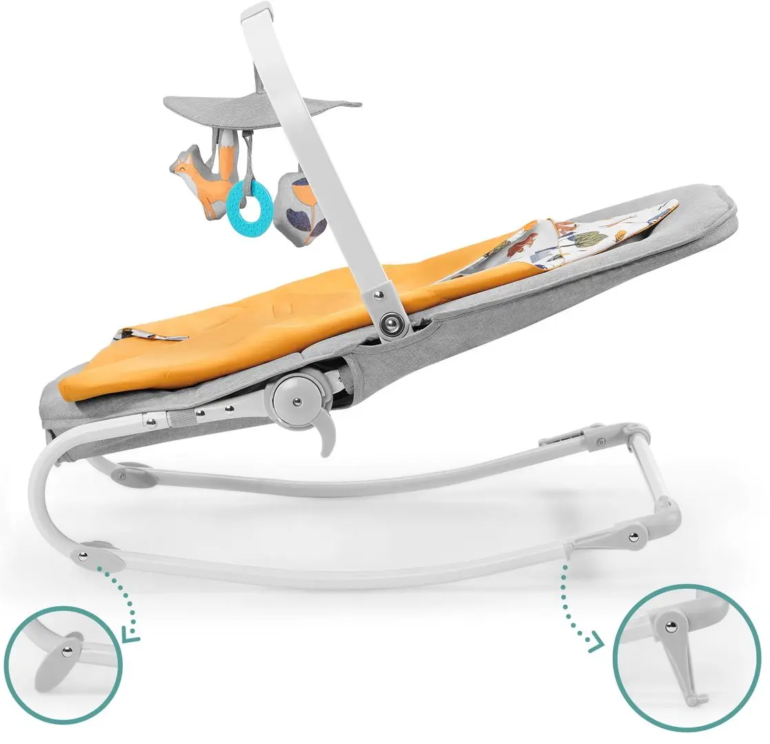 Детский шезлонг KinderKraft Felio (Forest Yellow) - 5