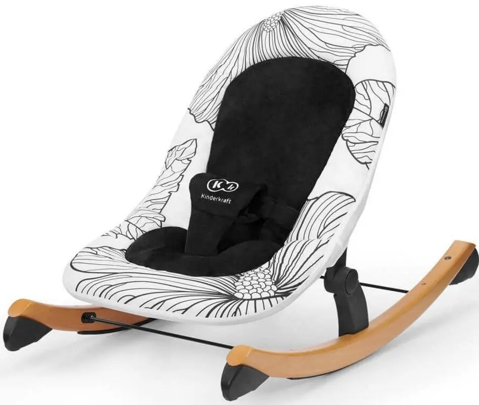 Детский шезлонг Kinderkraft Finio (White/Black)