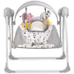 Детский шезлонг KinderKraft Flo (Grey/Pink) Thumb