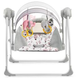 Детский шезлонг KinderKraft Flo (Grey/Pink) Thumb