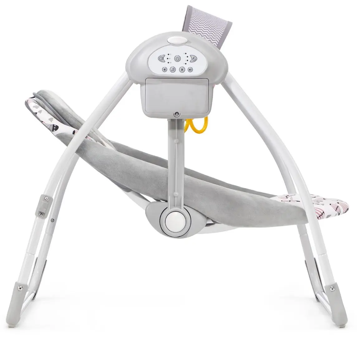 Детский шезлонг KinderKraft Flo (Grey/Pink) - 4