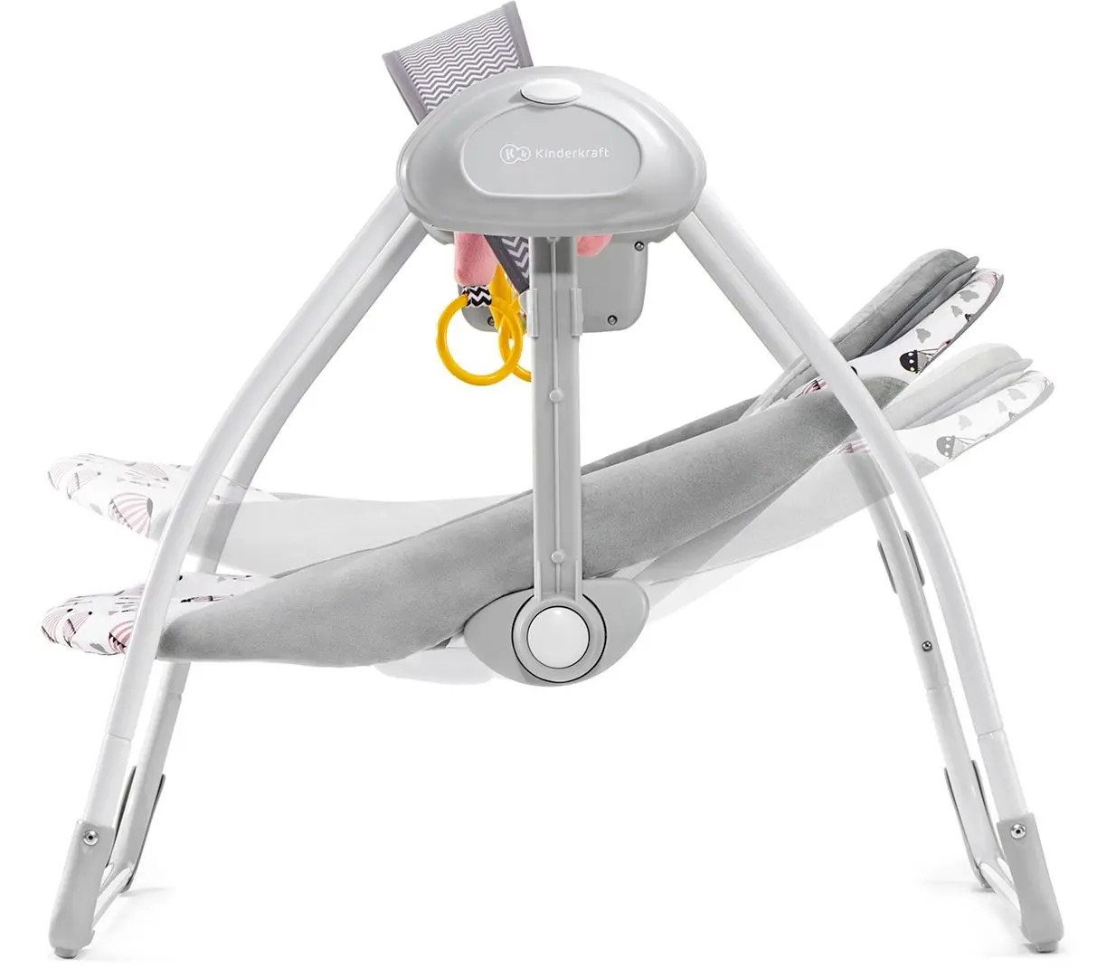 Детский шезлонг KinderKraft Flo (Grey/Pink) - 5