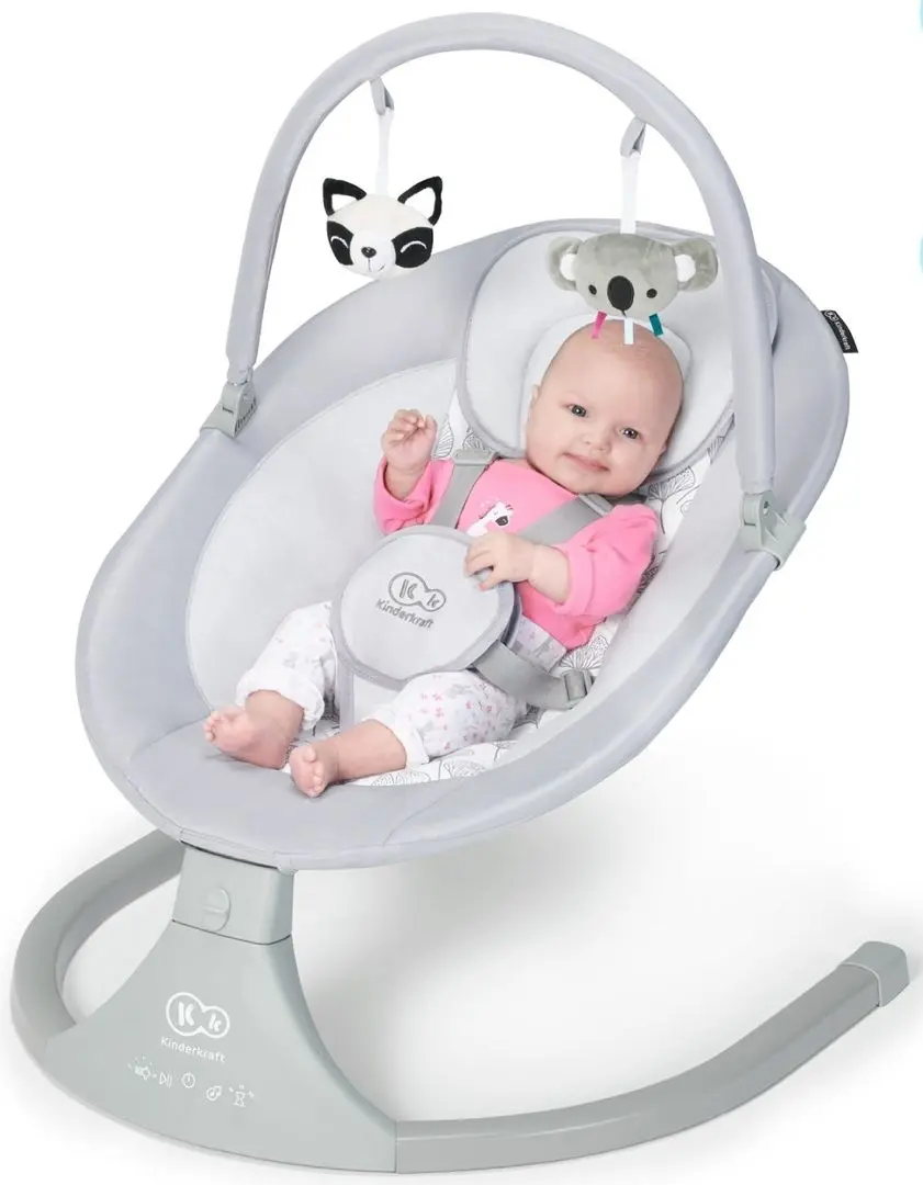Детский шезлонг KinderKraft Luli (Grey) - 5