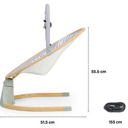 Детский шезлонг KinderKraft Lumi (Wooden/Grey) Thumb