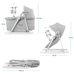 Колыбель-шезлонг 5в1 KinderKraft Nola (Stone Grey) Thumb