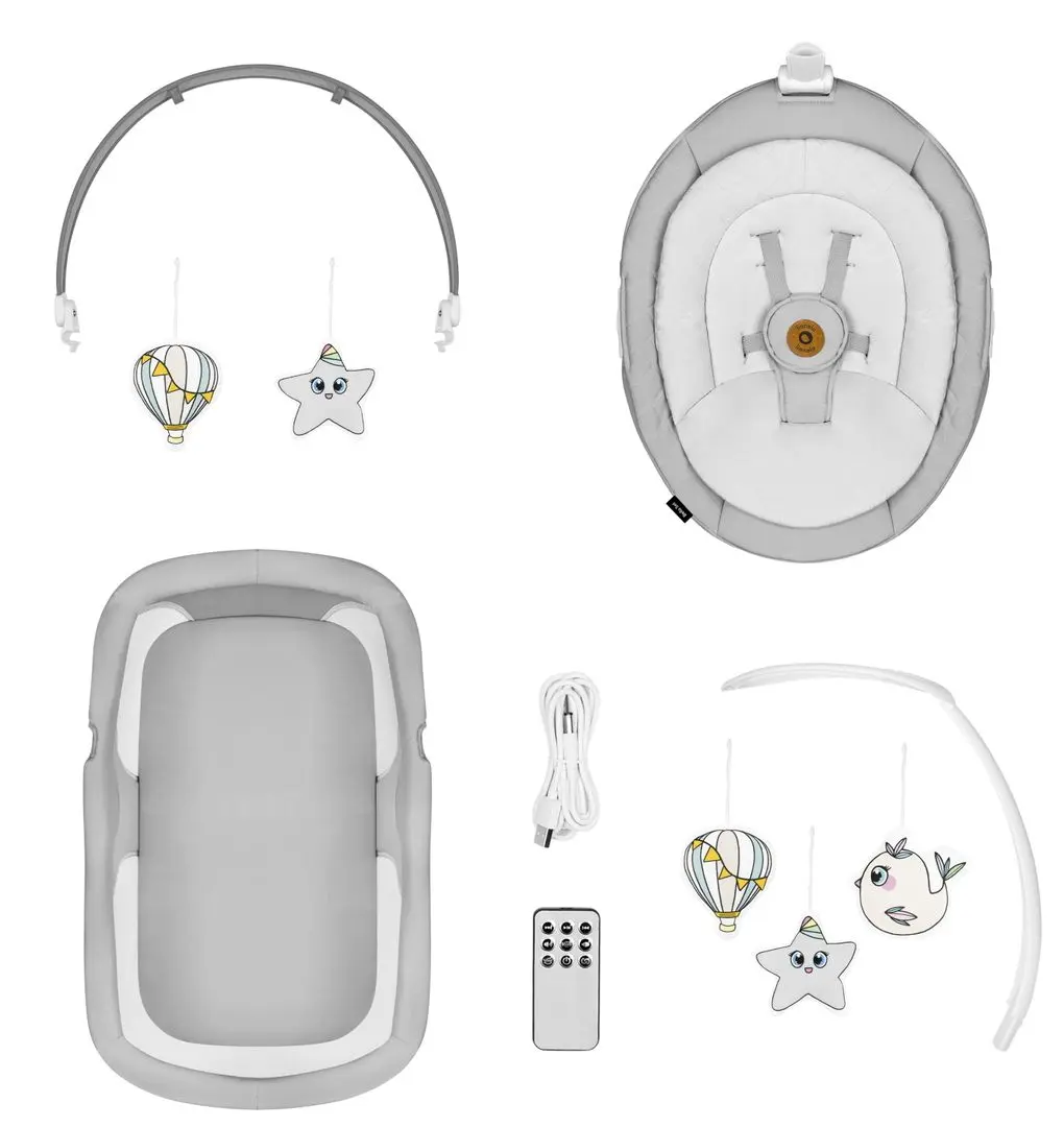 Sezlong pentru copii 2in1 Lionelo Bella (Gray Concrete)