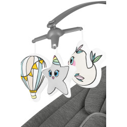 Sezlong-leagan pentru copii Lionelo Blossom (Grey Concrete) Thumb