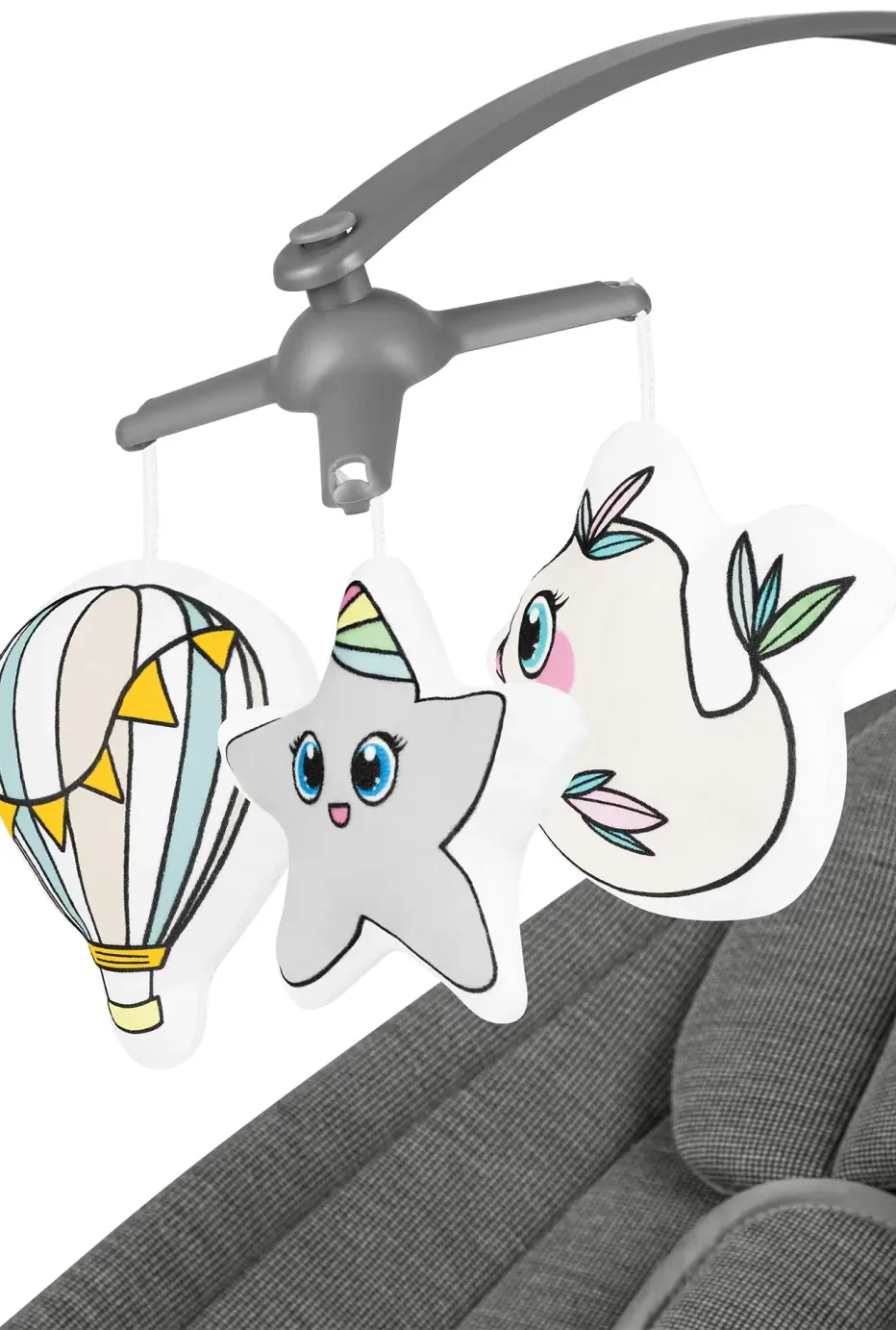 Sezlong-leagan pentru copii Lionelo Blossom (Grey Concrete)