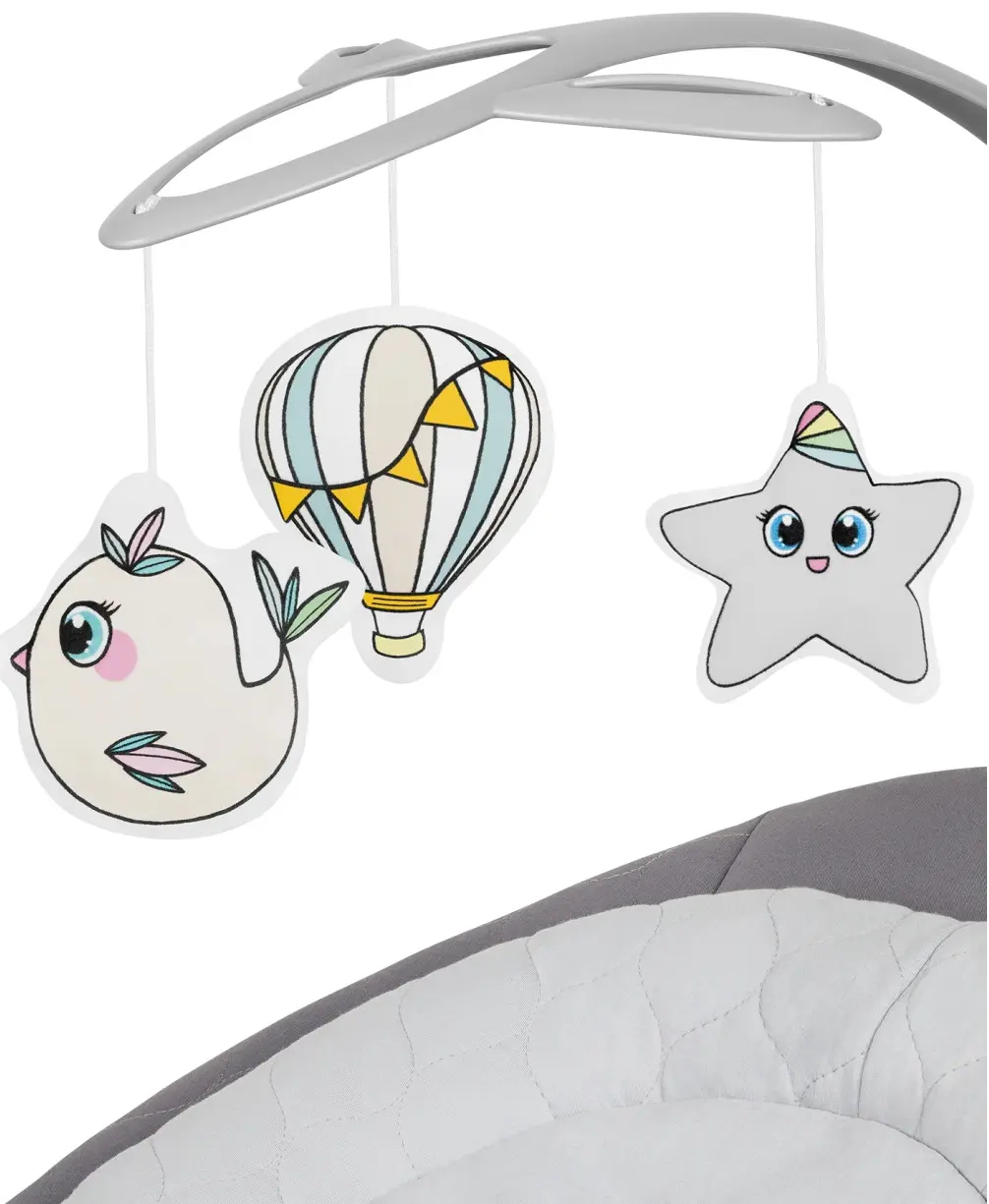 Sezlong-leagan pentru copii Lionelo Mell (Grey Stone)