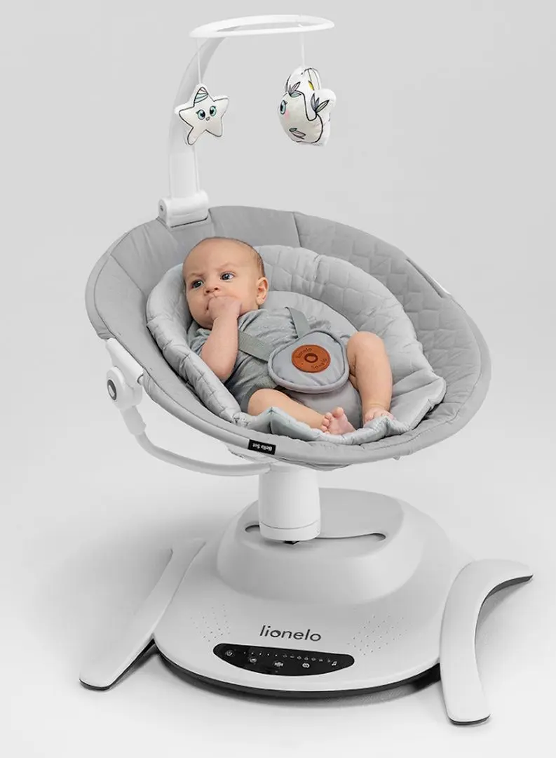 Sezlong pentru copii Lionelo Bella (Grey Concrete)