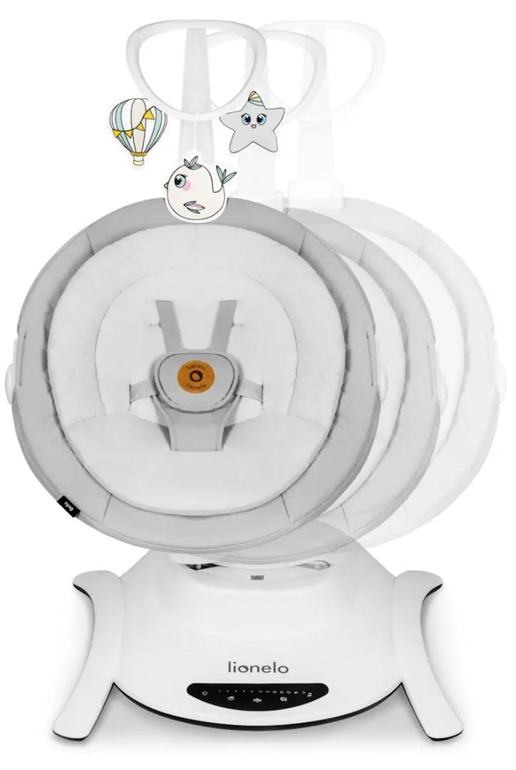 Sezlong pentru copii Lionelo Bella (Grey Concrete)