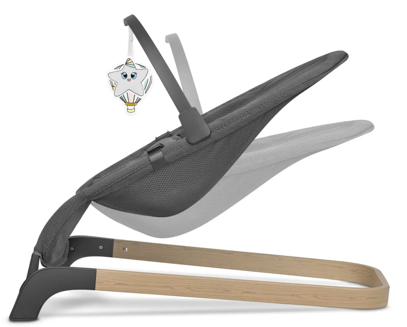 Sezlong pentru copii Lionelo June Air (Grey Graphite)