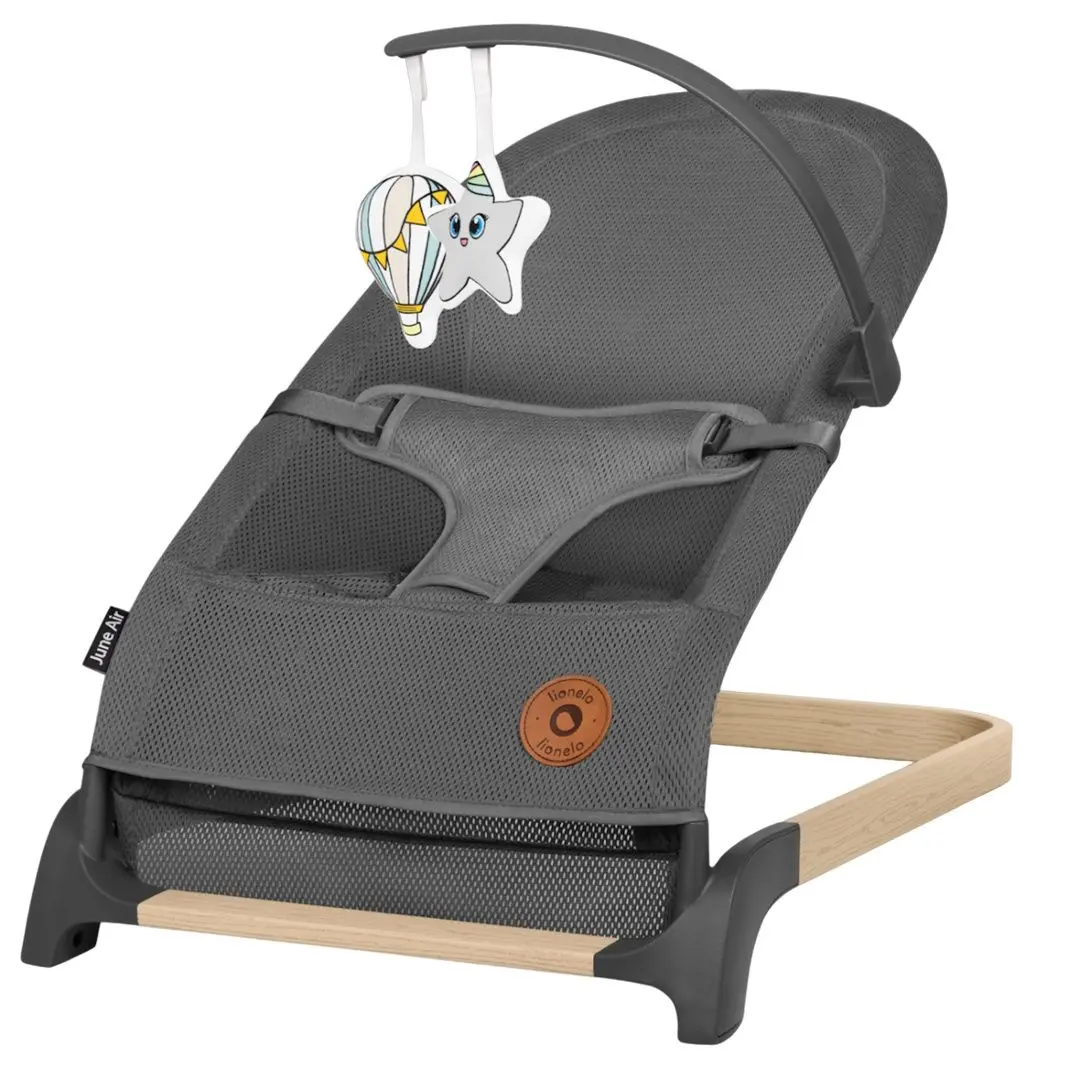 Sezlong pentru copii Lionelo June Air (Grey Graphite)