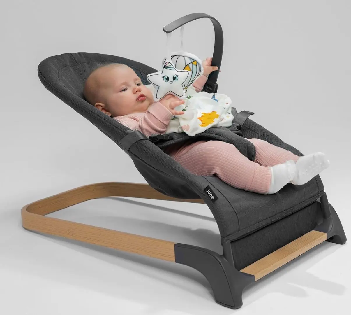 Sezlong pntru copii Lionelo June (Grey Stone)