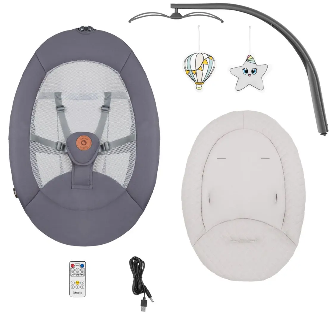 Sezlong pntru copii Lionelo Rina (Grey Concrete)