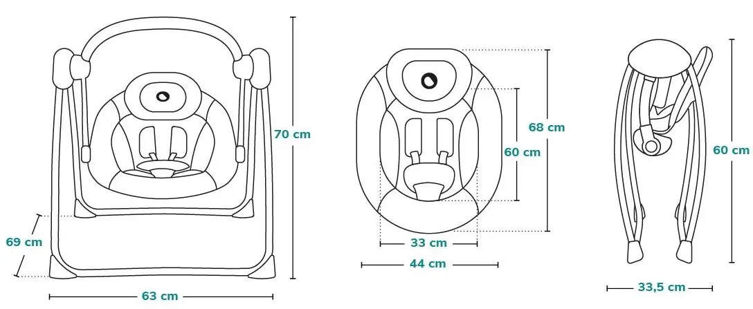 Sezlong pentru copii Lionelo Ruben (Grey Graphite)