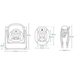 Детский шезлонг Lionelo Ruben (Pink) Thumb