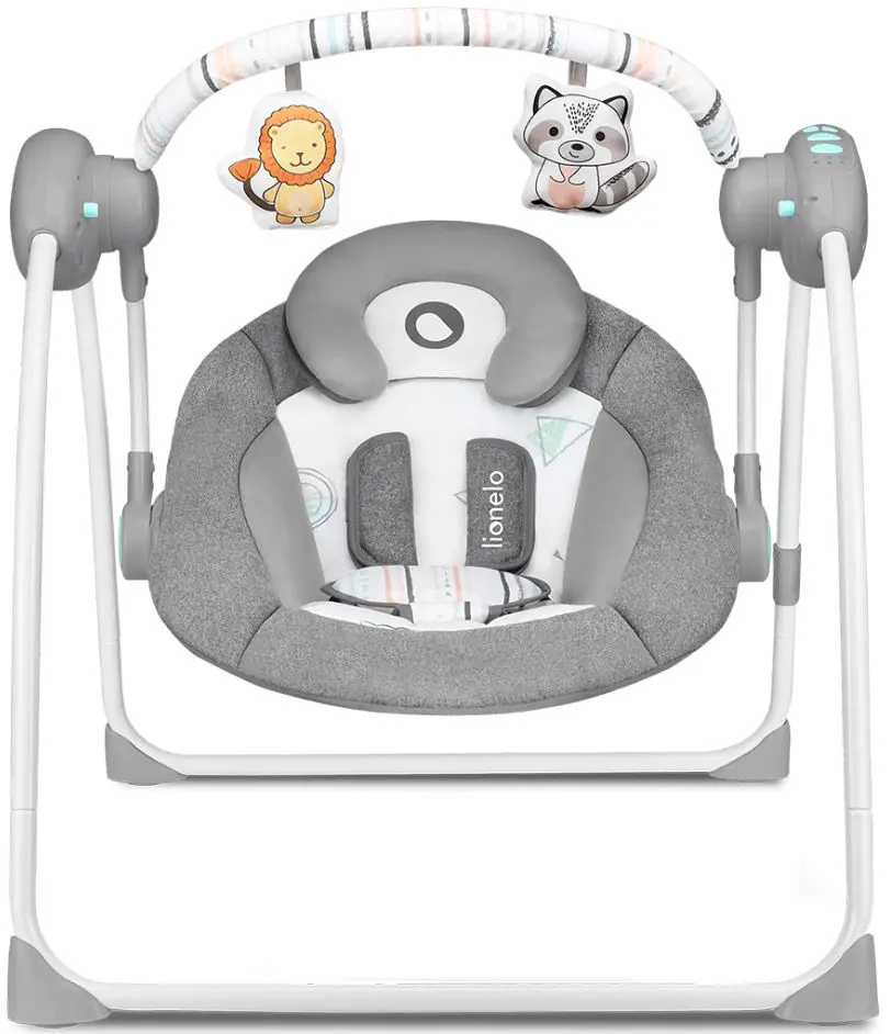 Sezlong pentru copii Lionelo Ruben (Stone Grey/Turquoise)