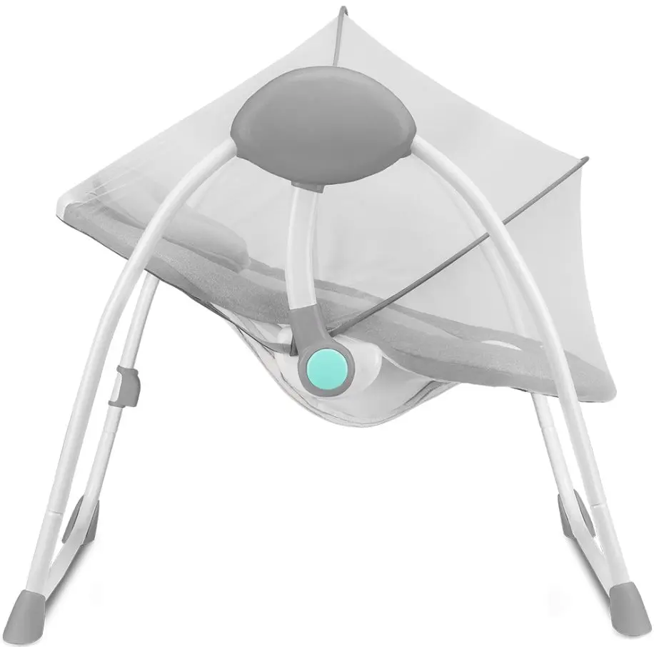 Sezlong pentru copii Lionelo Ruben (Stone Grey/Turquoise)