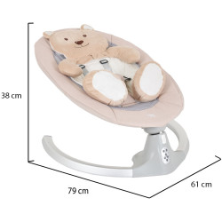 Sezlong-leagan pentru copii Moni Ari Bear (Beige) Thumb