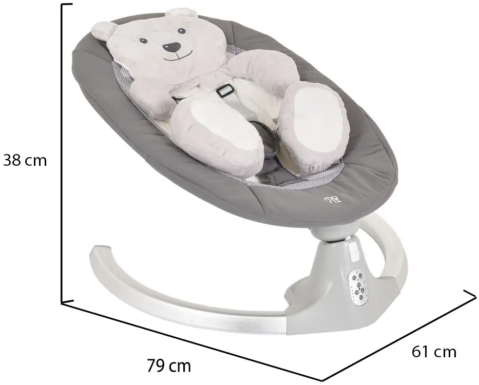 Детский шезлонг-качели Moni Ari Bear (Grey)