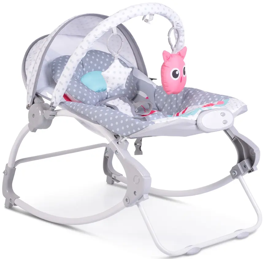 Sezlong pentru copii Moni Rocker (Lovely Forest Gray)