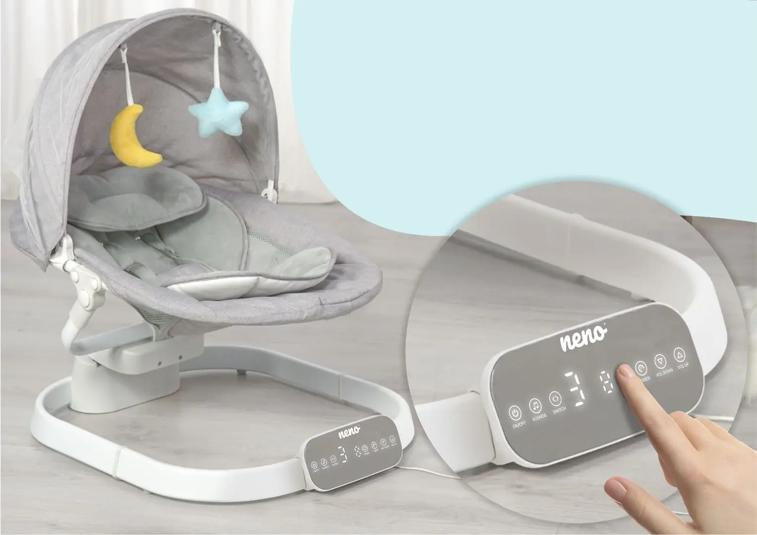 Детский шезлонг Neno Nube (Grey)