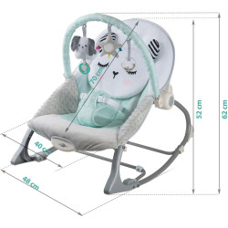 Sezlong-leagan pentru copii Nukido 705401 (White/Light Blue) Thumb