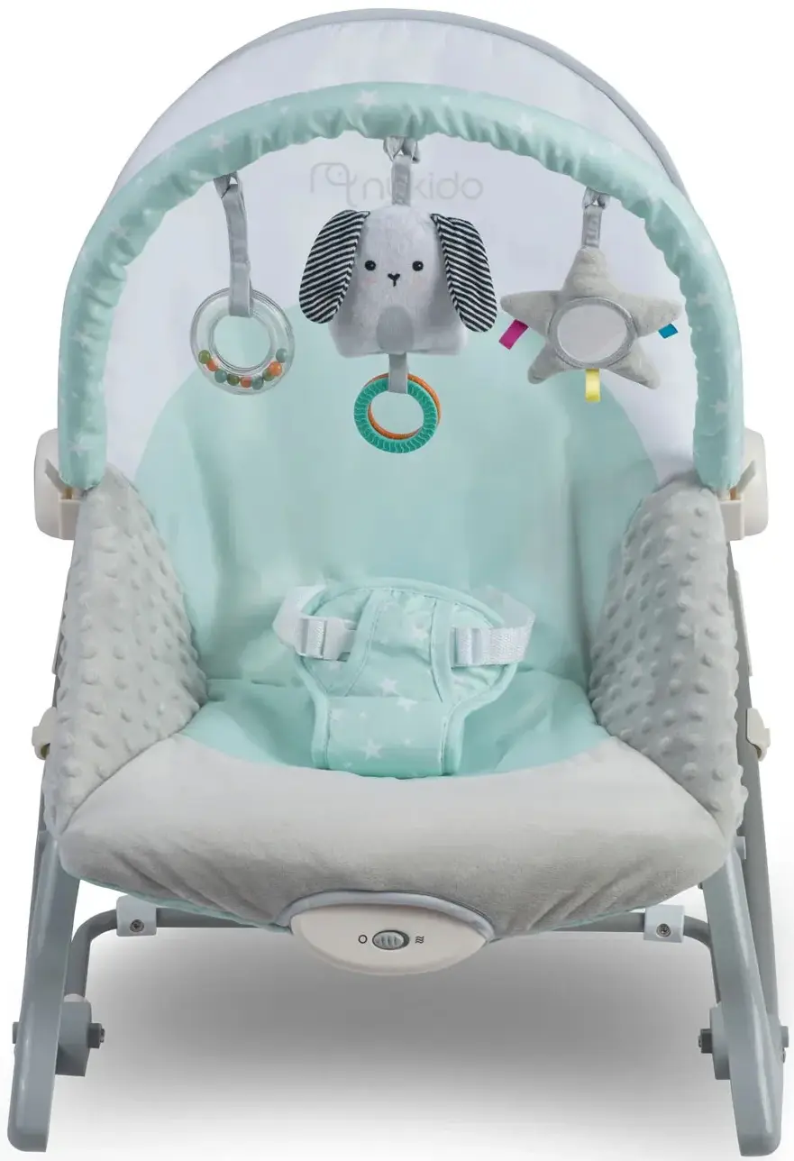 Sezlong-leagan pentru copii Nukido 705401 (White/Light Blue) - 3