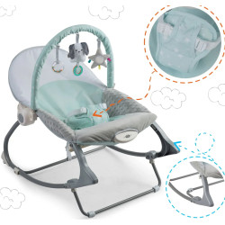 Sezlong-leagan pentru copii Nukido 705401 (White/Light Blue) Thumb