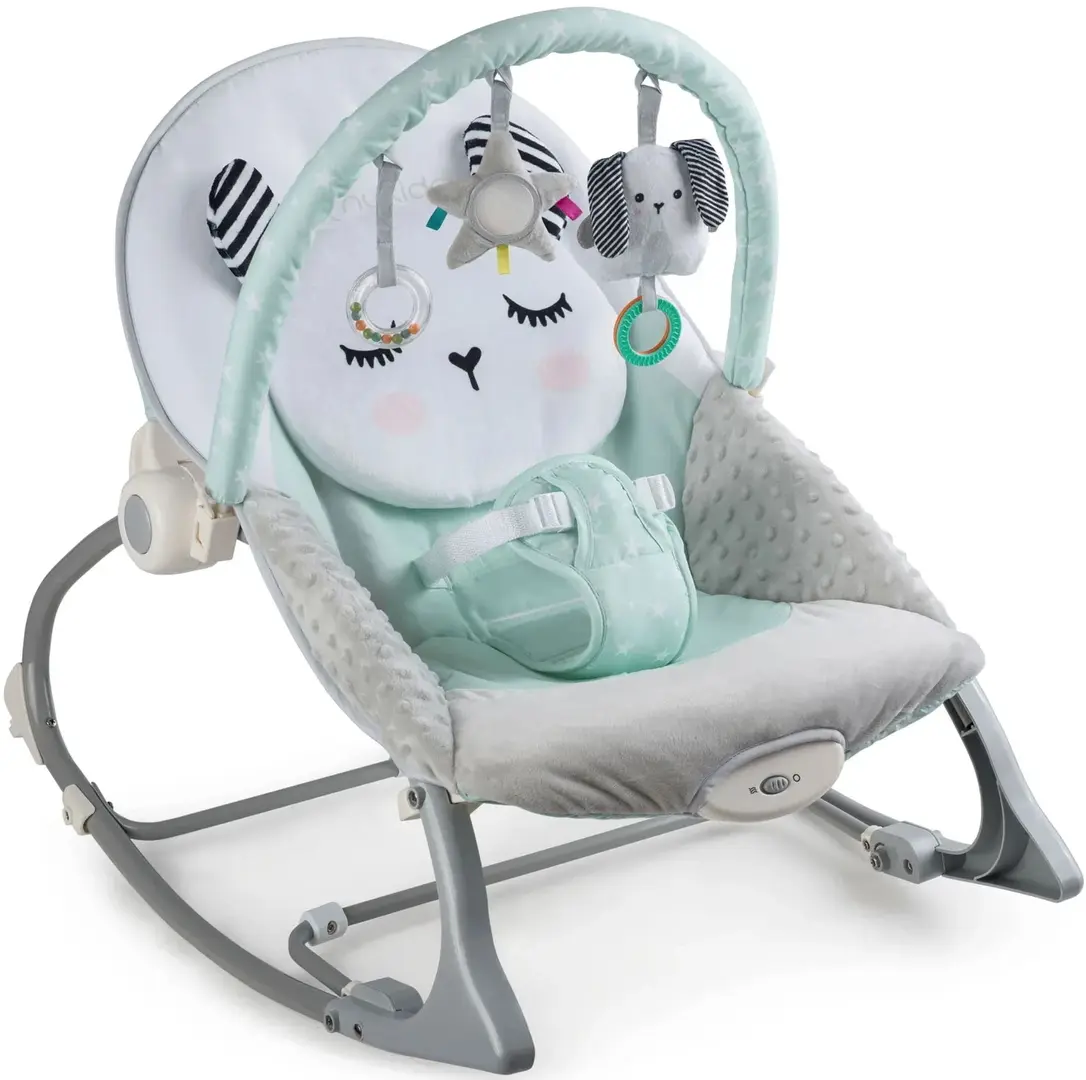 Sezlong-leagan pentru copii Nukido 705401 (White/Light Blue)