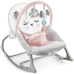 Sezlong-leagan pentru copii Nukido 705402 (Grey/Pink)