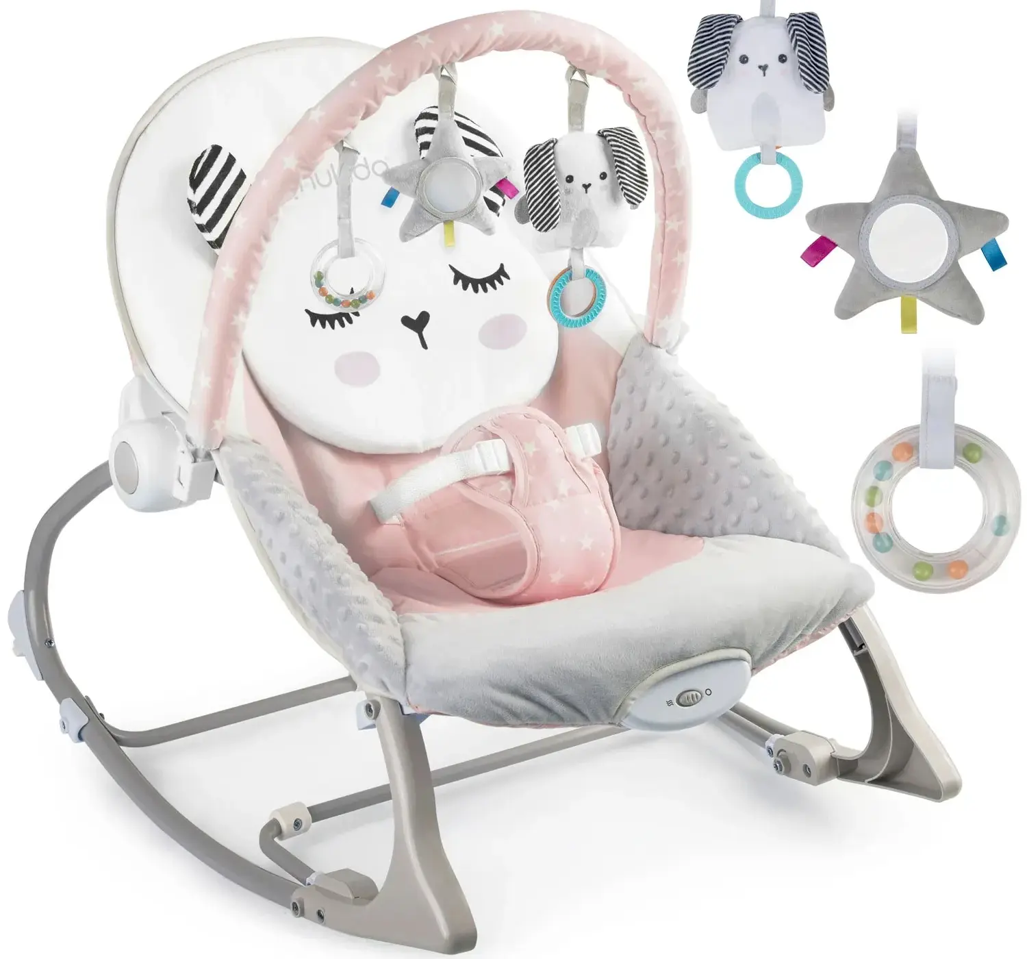 Sezlong-leagan pentru copii Nukido 705402 (Grey/Pink) - 6