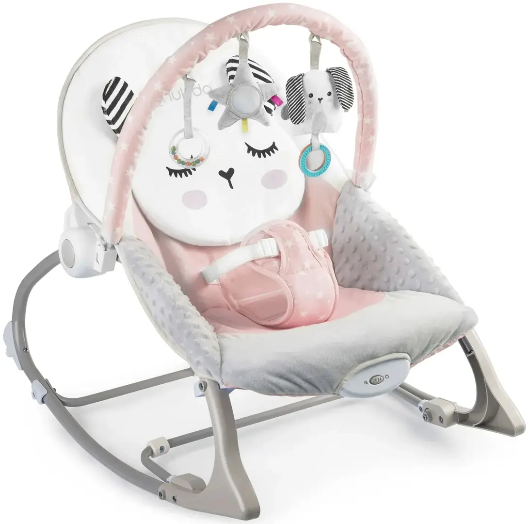 Sezlong-leagan pentru copii Nukido 705402 (Grey/Pink)