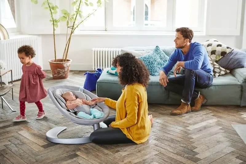 Sezlong-leagan pentru copii Nuna Leaf Curv (Dusk)