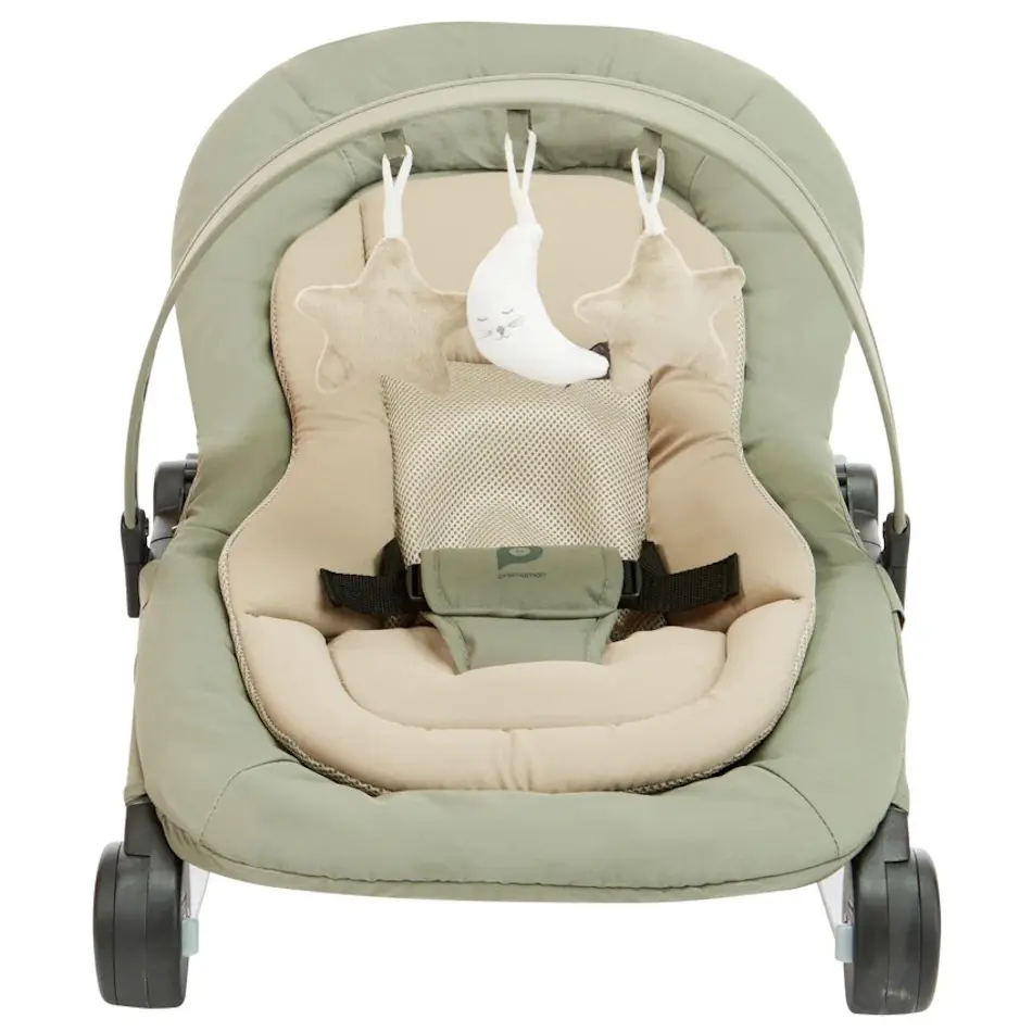 Детский шезлонг-качели Premaman Sluggy (Khaki) - 5
