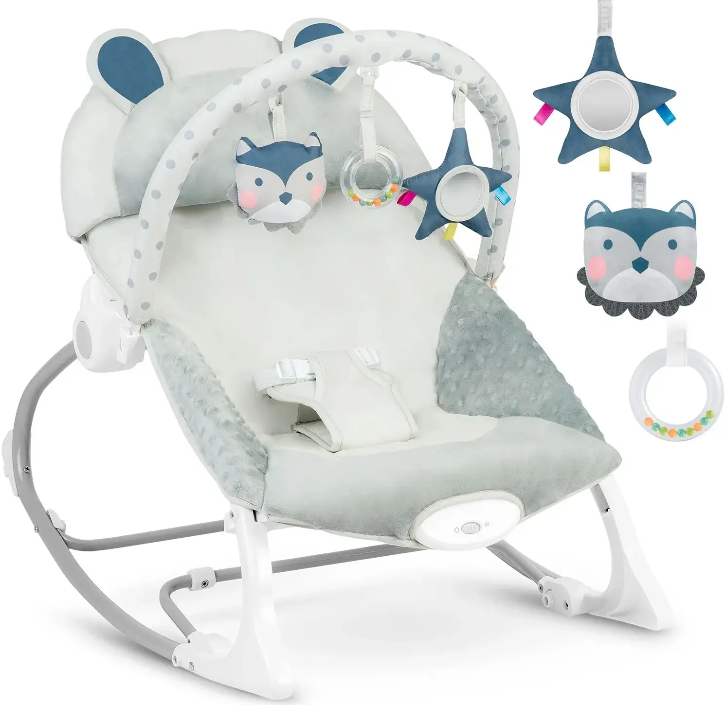 Sezlong-leagan pentru copii Ricokids 7328 (Grey) - 4