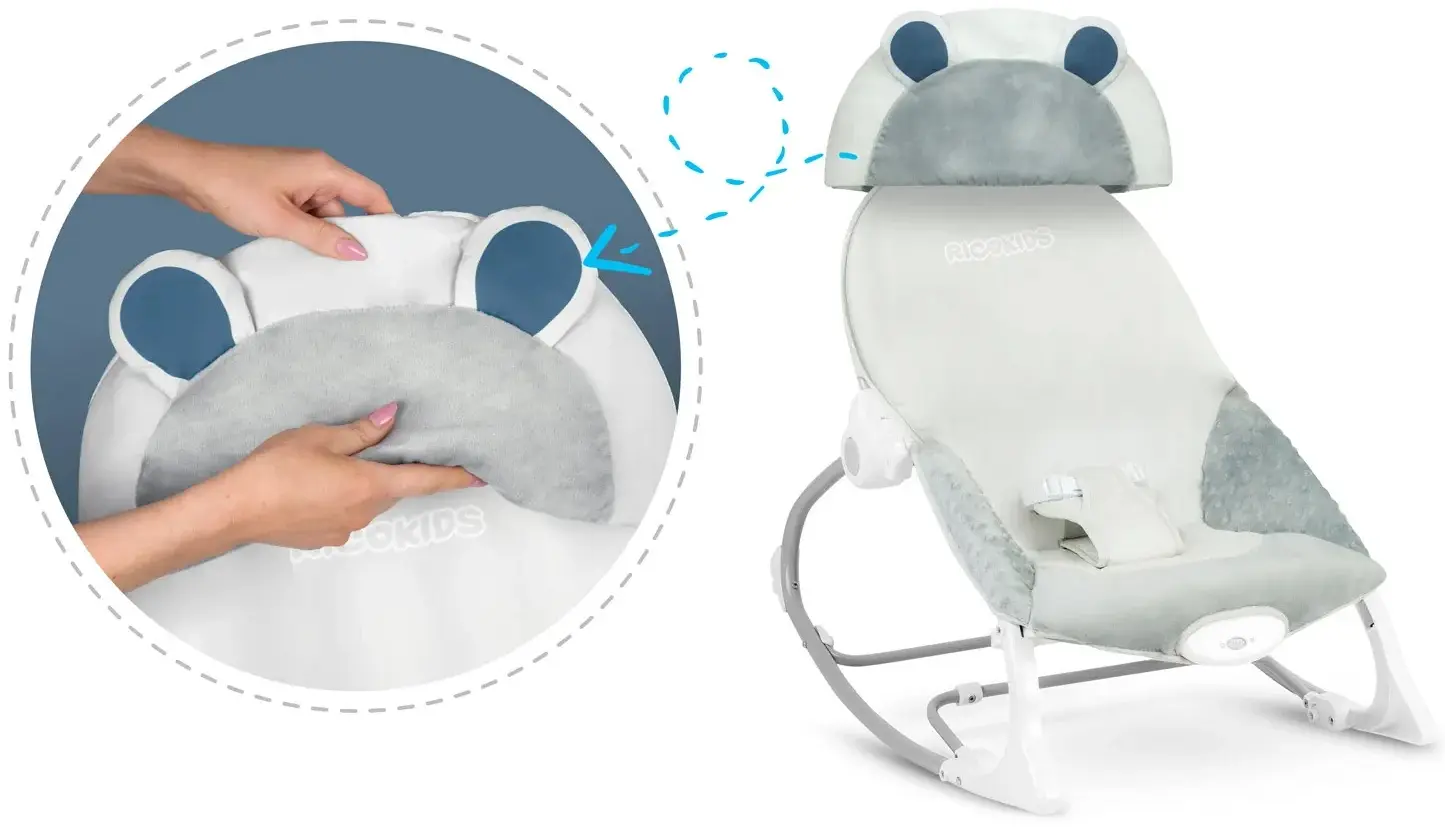 Sezlong-leagan pentru copii Ricokids 7328 (Grey) - 9