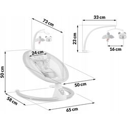 Sezlong pentru copii Ricokids 705000 (White/Gray) Thumb