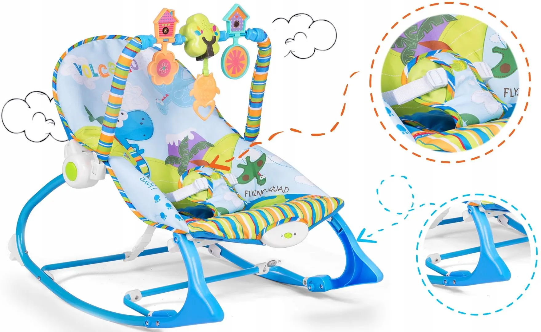 Sezlong pentru copii Ricokids 7302 (Blue)