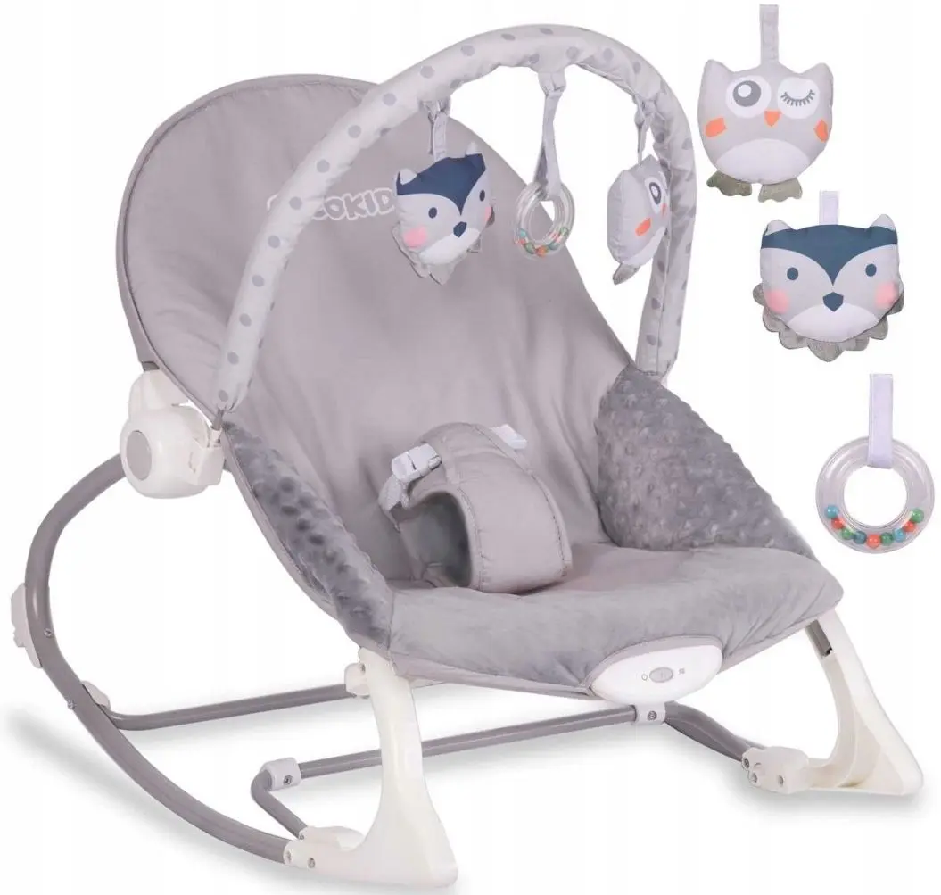 Детский шезлонг Ricokids 7308 (Grey/Lavender)