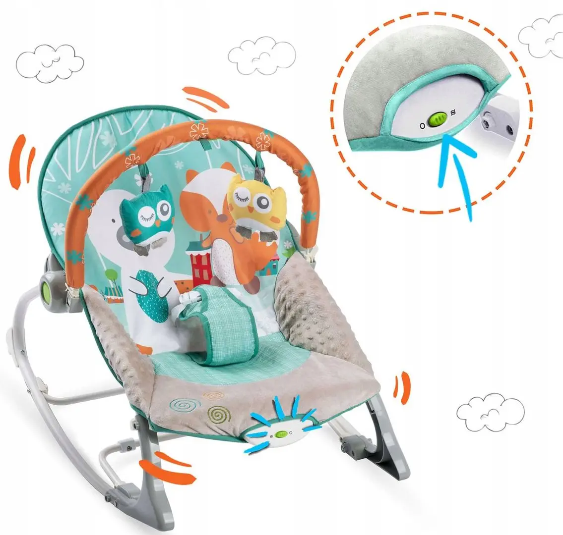 Детский шезлонг Ricokids 7309 (Blue/Orange)