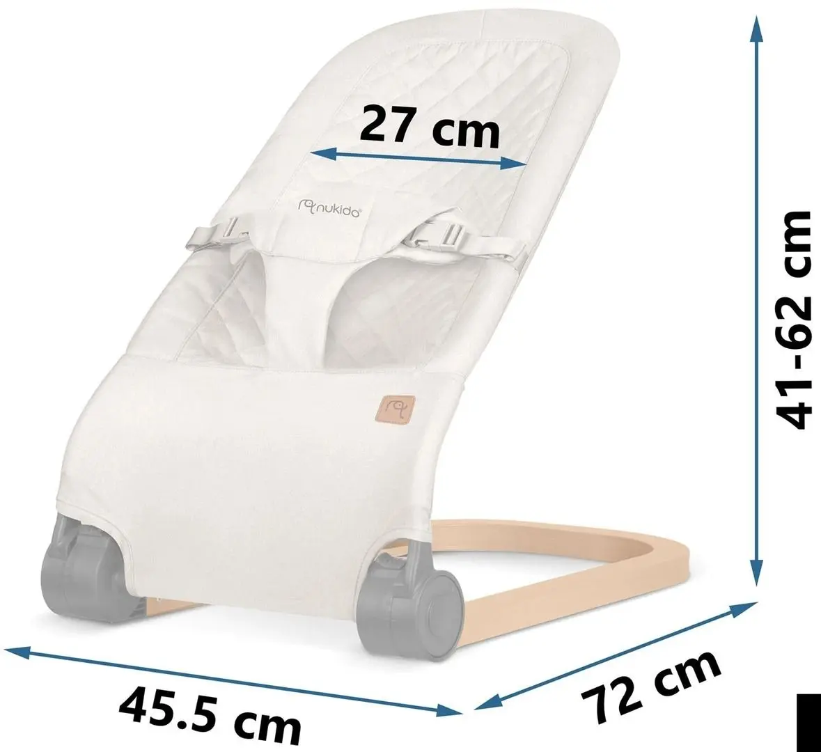 Scaun balansoar Ricokids Nukido NK-52 (Beige)