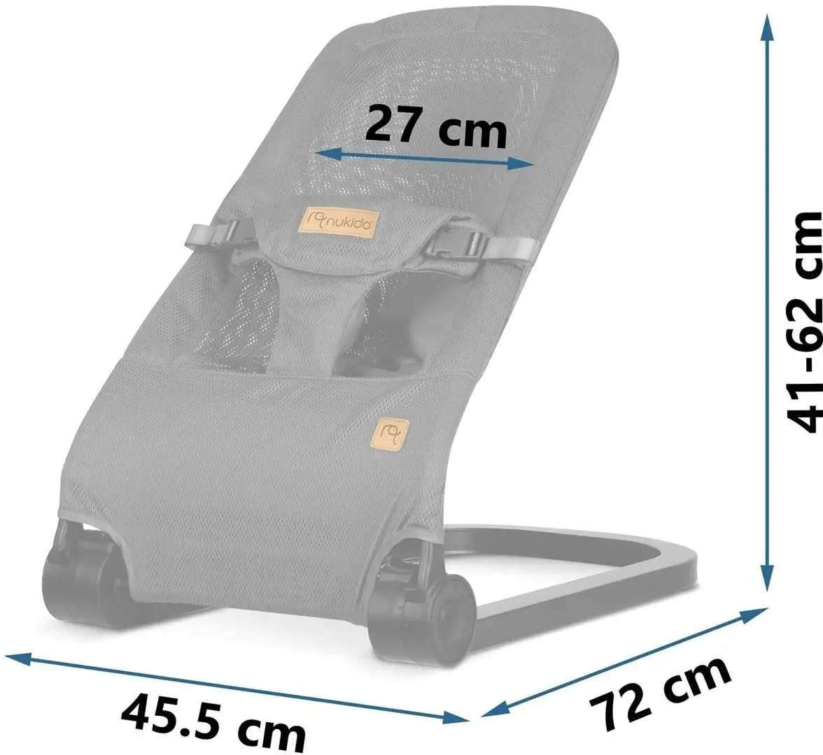 Scaun balansoar Ricokids Nukido NK-52 (Dark Grey)